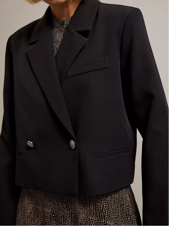 Moodo Čierna dámska krátka bunda Moodo