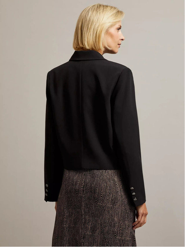 Moodo Čierna dámska krátka bunda Moodo