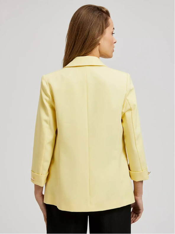 Moodo Žltá bunda s 3/4 rukávmi Moodo