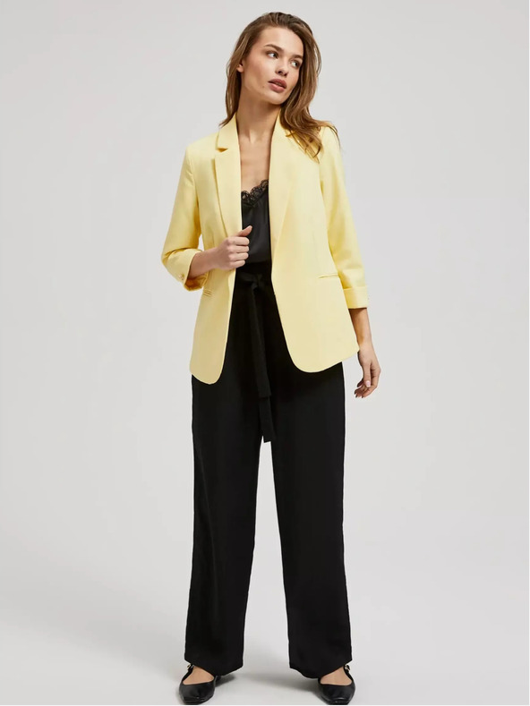 Moodo Žltá bunda s 3/4 rukávmi Moodo