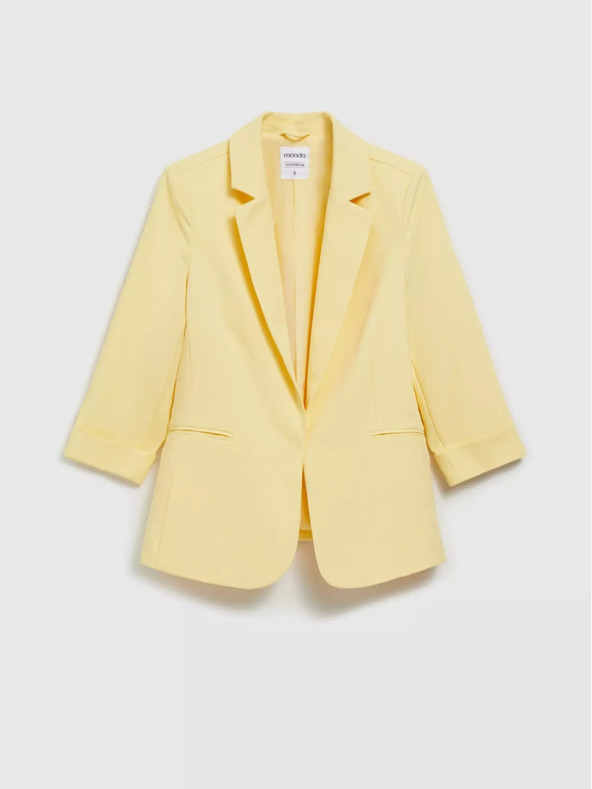 Moodo Žltá bunda s 3/4 rukávmi Moodo