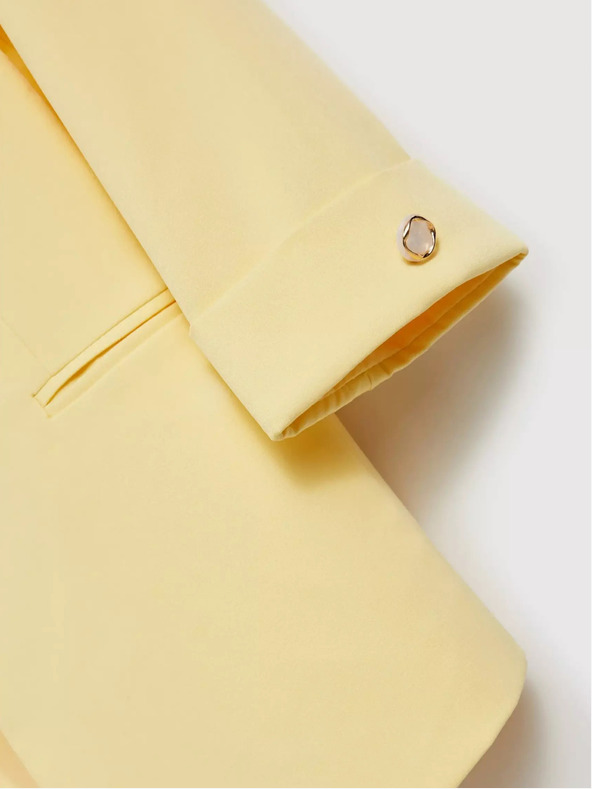 Moodo Žltá bunda s 3/4 rukávmi Moodo