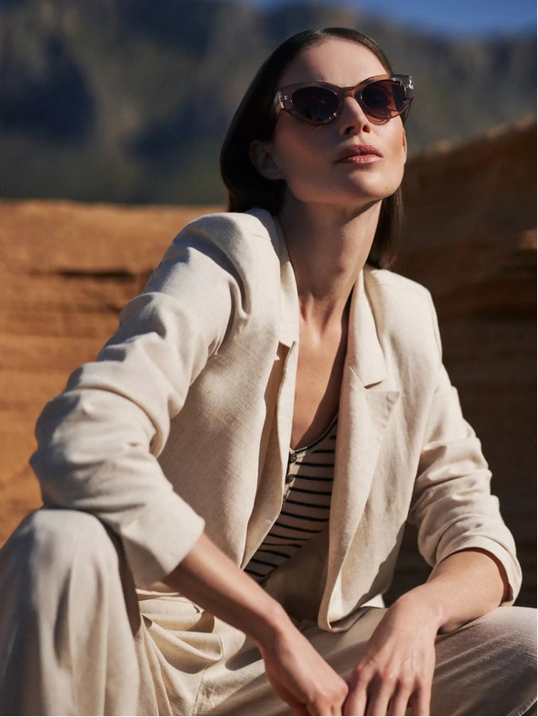 Moodo Moodo béžové dámske sako