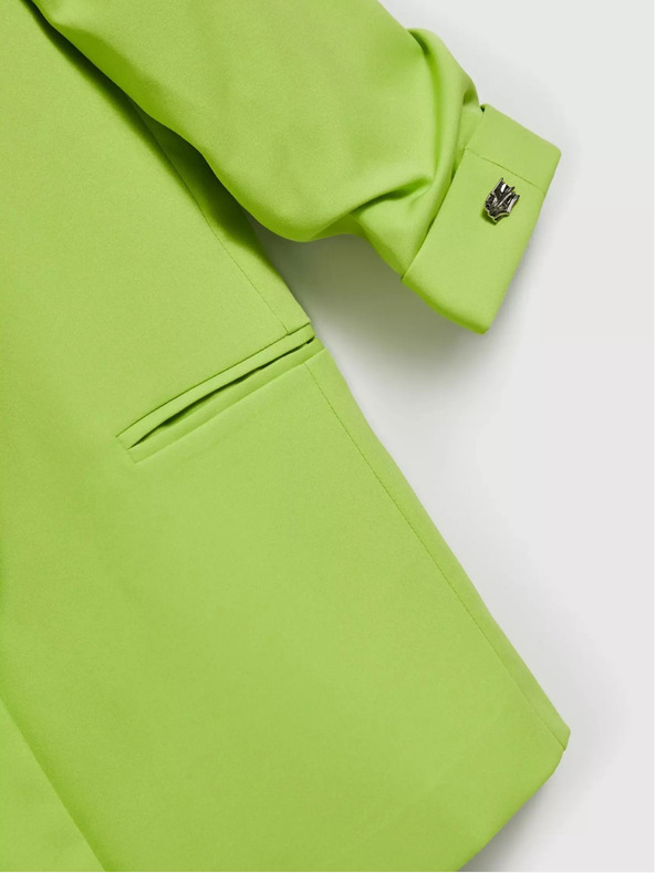 Moodo Zelené sako s 3/4 rukávmi Moodo