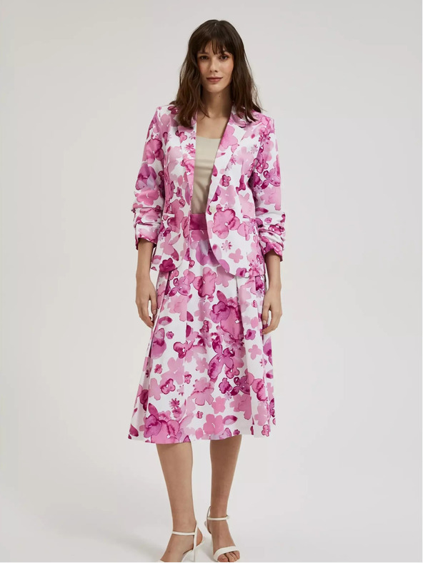 Moodo Ružová vzorovaná bunda Moodo