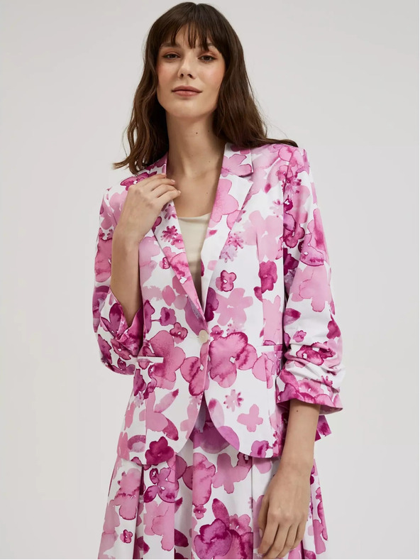 Moodo Ružová vzorovaná bunda Moodo