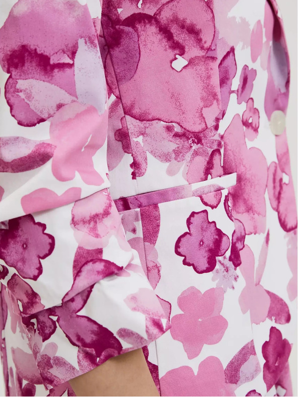 Moodo Ružová vzorovaná bunda Moodo