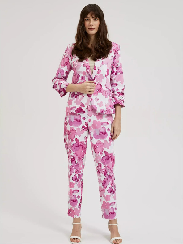 Moodo Ružová vzorovaná bunda Moodo