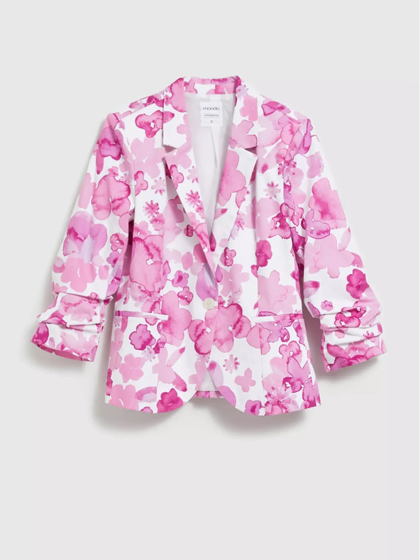 Moodo Ružová vzorovaná bunda Moodo