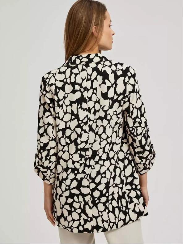 Moodo Čierno-krémové dámske vzorované sako Moodo