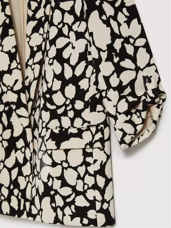 Moodo Čierno-krémové dámske vzorované sako Moodo