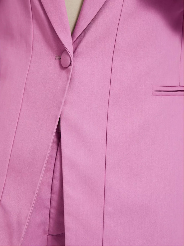 Moodo Ružové jednoradové sako s dlhým rukávom Moodo