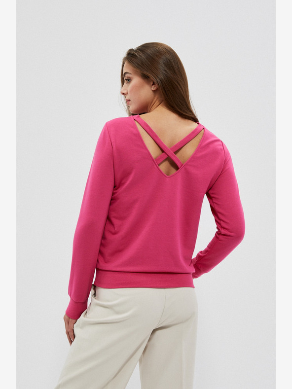 Moodo Ružová dámska mikina Moodo