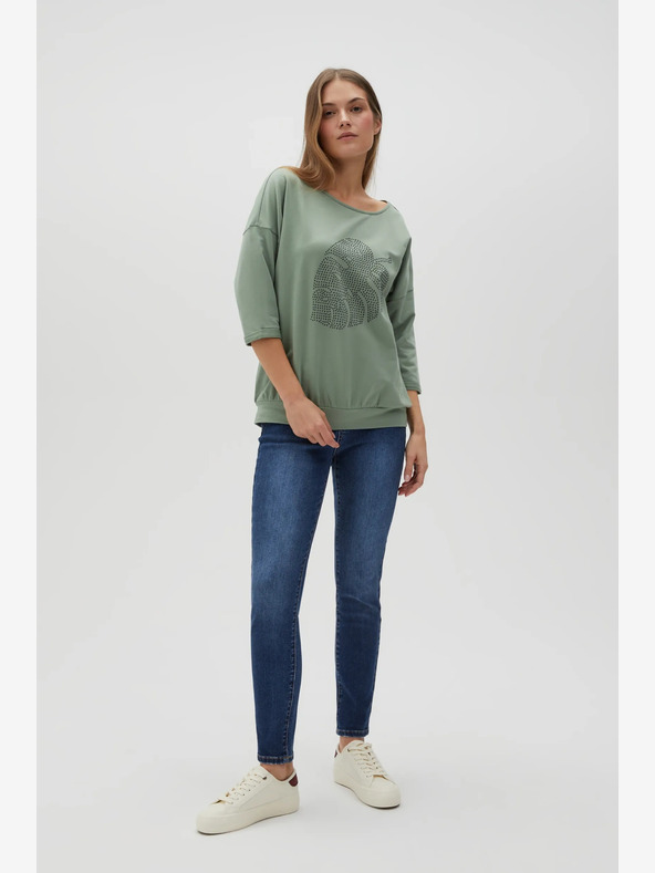 Moodo Zelená dámska mikina Moodo