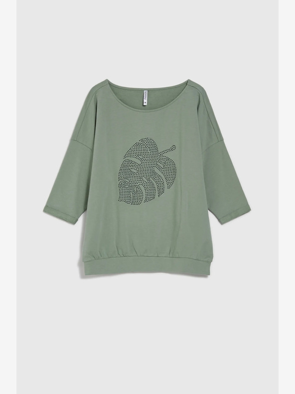 Moodo Zelená dámska mikina Moodo