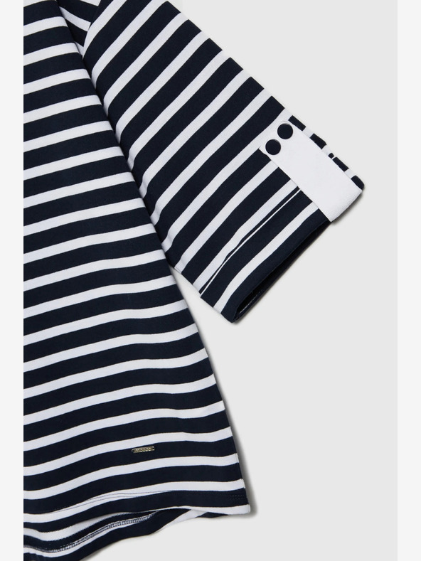 Moodo Bielo-modrá dámska pruhovaná mikina Moodo