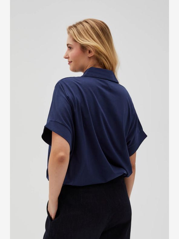 Moodo Tmavomodrá dámska košeľa Moodo