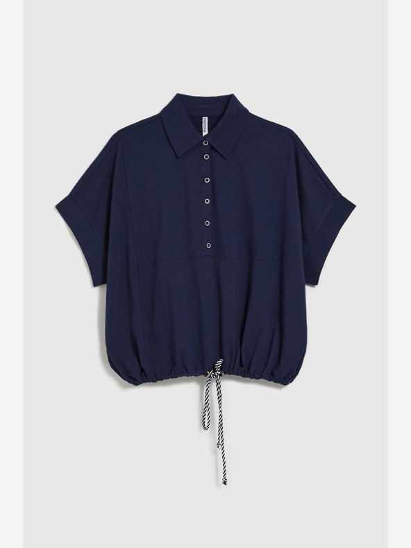 Moodo Tmavomodrá dámska košeľa Moodo