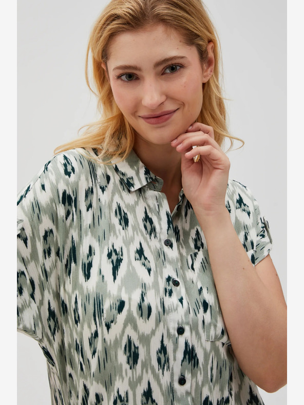 Moodo Zelená dámska vzorovaná košeľa Moodo