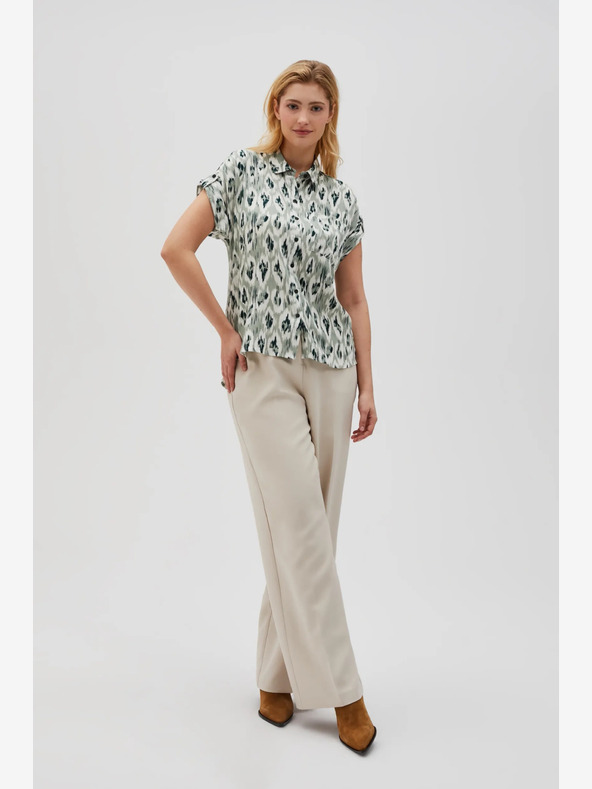 Moodo Zelená dámska vzorovaná košeľa Moodo