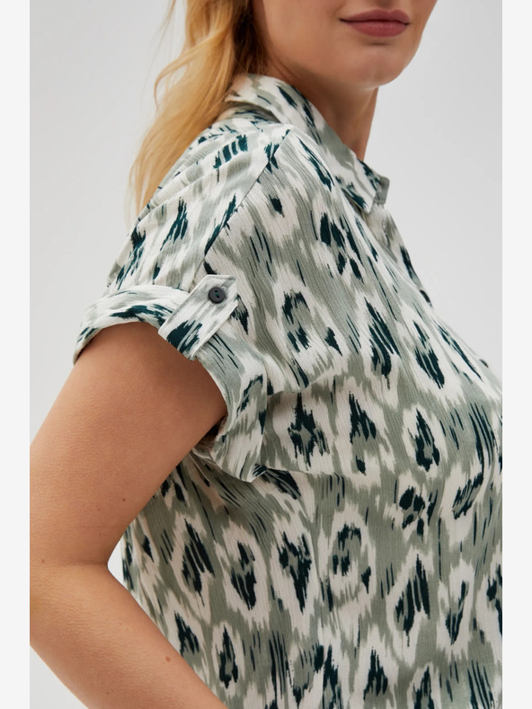 Moodo Zelená dámska vzorovaná košeľa Moodo