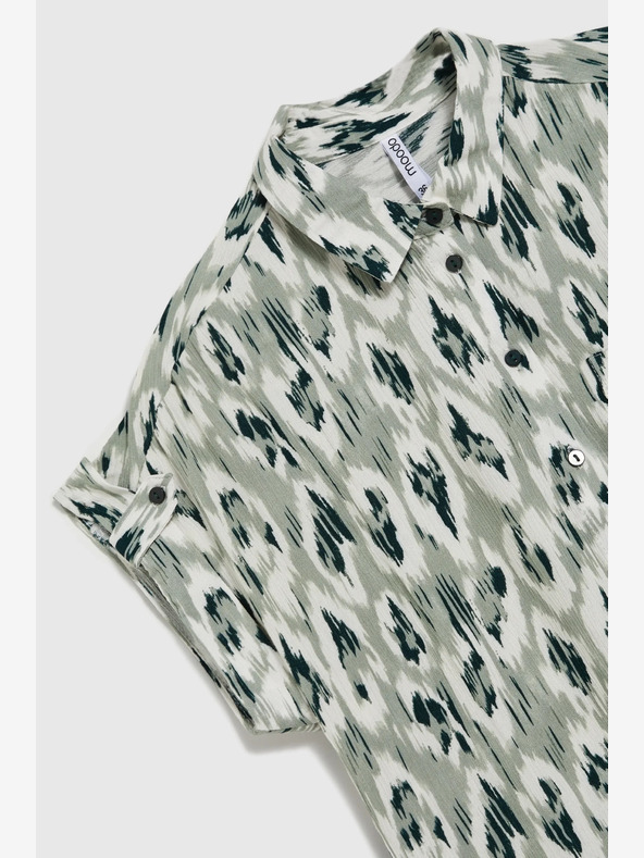 Moodo Zelená dámska vzorovaná košeľa Moodo