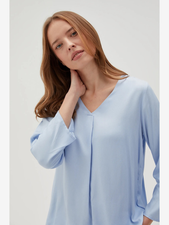 Moodo Svetlomodrá dámska blúzka Moodo