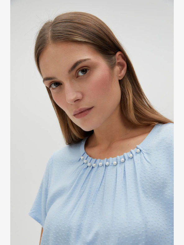 Moodo Svetlomodrá dámska blúzka Moodo