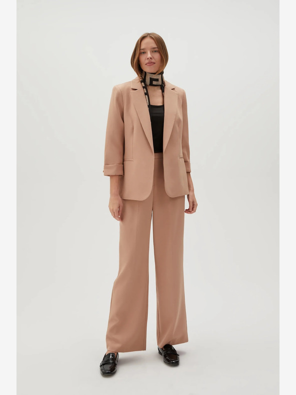 Moodo Hnedé dámske nohavice Moodo