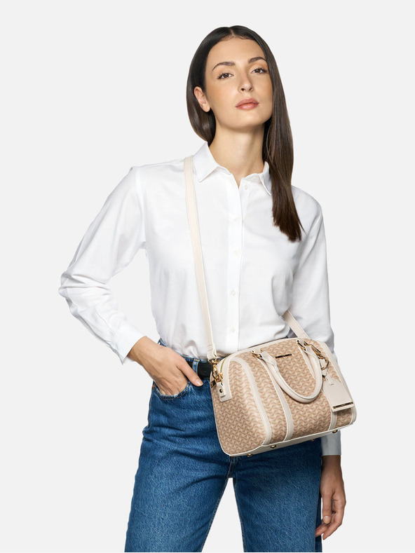 Geox Krémová dámska kabelka Geox Zene Handbag S