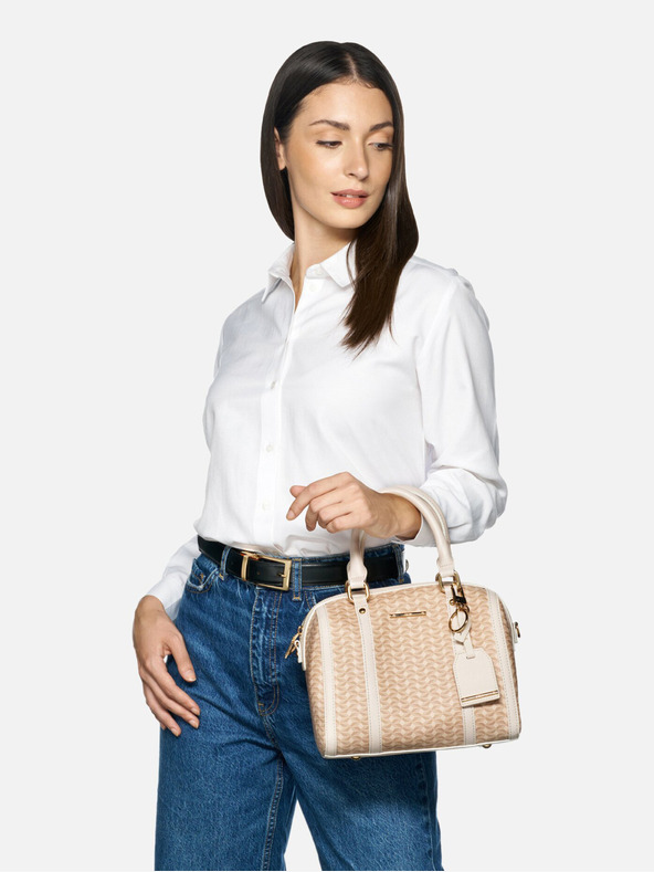 Geox Krémová dámska kabelka Geox Zene Handbag S