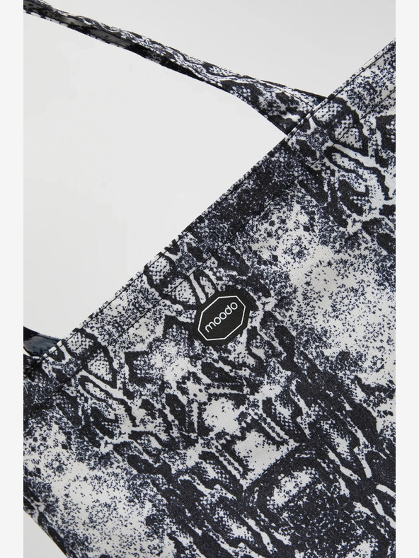 Moodo Bielo-čierna dámska vzorovaná taška Moodo