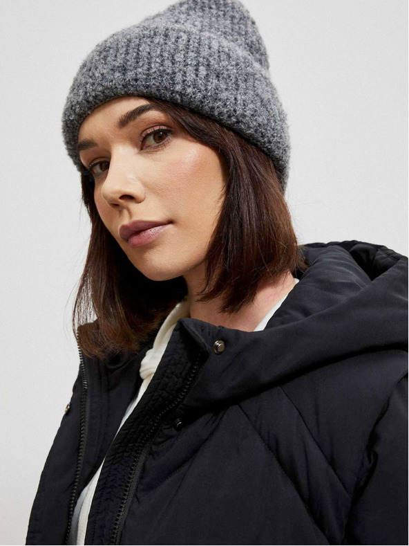 Moodo Čierna dámska bunda s odopínateľnými rukávmi Moodo