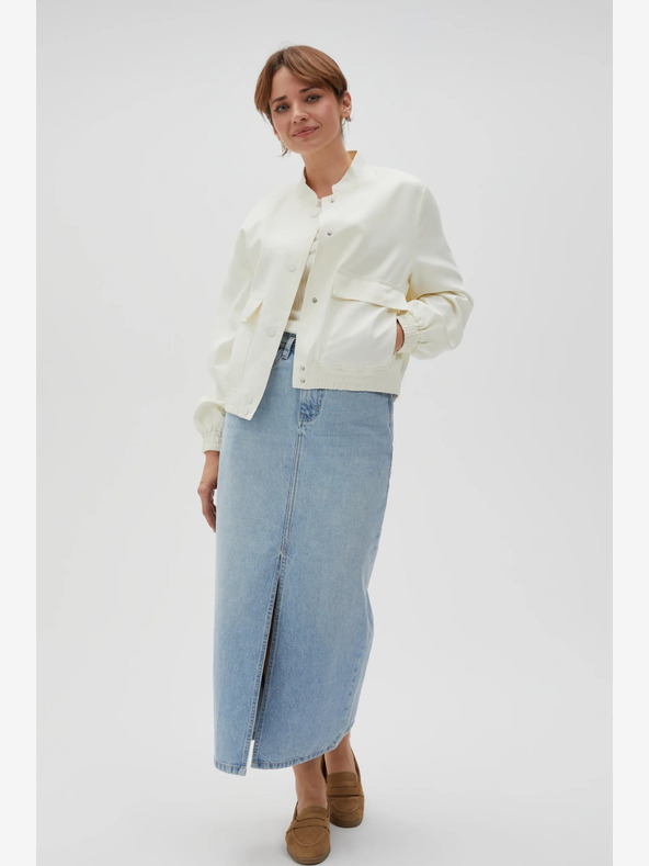 Moodo Biela dámska bunda Moodo