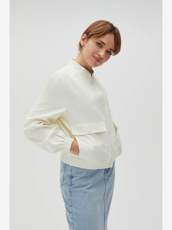 Moodo Biela dámska bunda Moodo