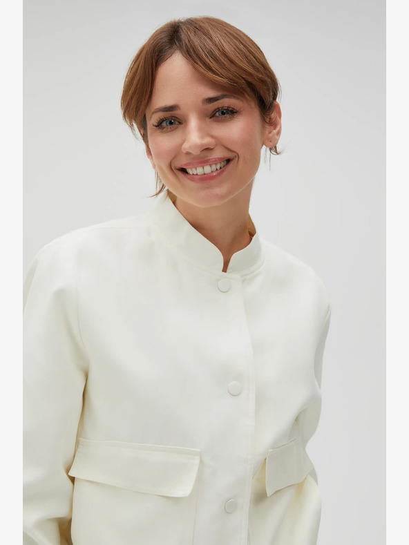 Moodo Biela dámska bunda Moodo