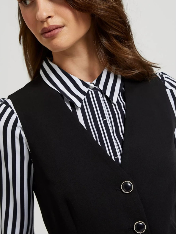 Moodo Čierna dámska vesta Moodo