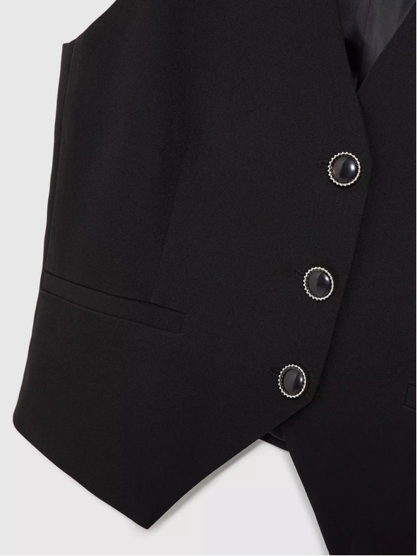 Moodo Čierna dámska vesta Moodo