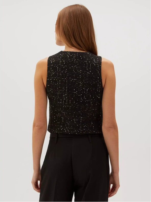 Moodo Čierna dámska vesta Moodo