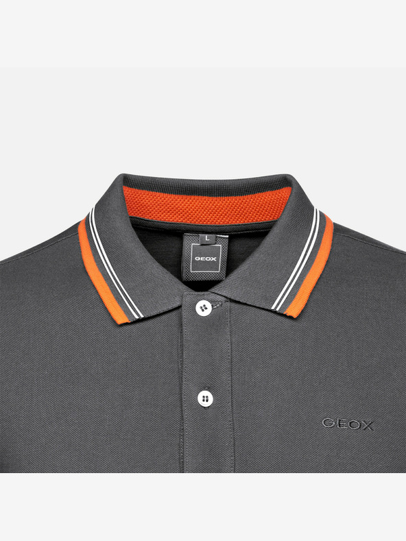 Geox Tmavošedé pánske tričko Geox