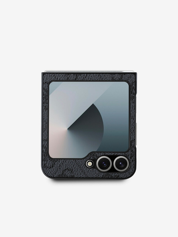 Guess Guess PU 4G kovový zadný kryt s logom pre Samsung Galaxy Z Flip 6 sivý