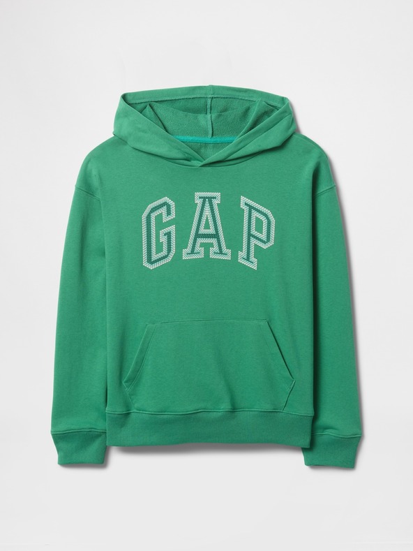 GAP Detská mikina s logom a fleece GAP