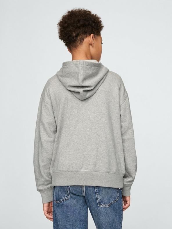 GAP Detská mikina s logom a fleece GAP