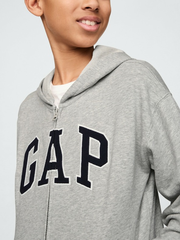 GAP Detská mikina s logom a fleece GAP