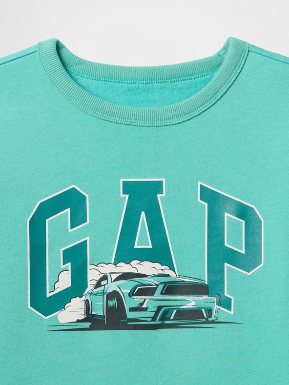 GAP Detská mikina s logom a fleece GAP