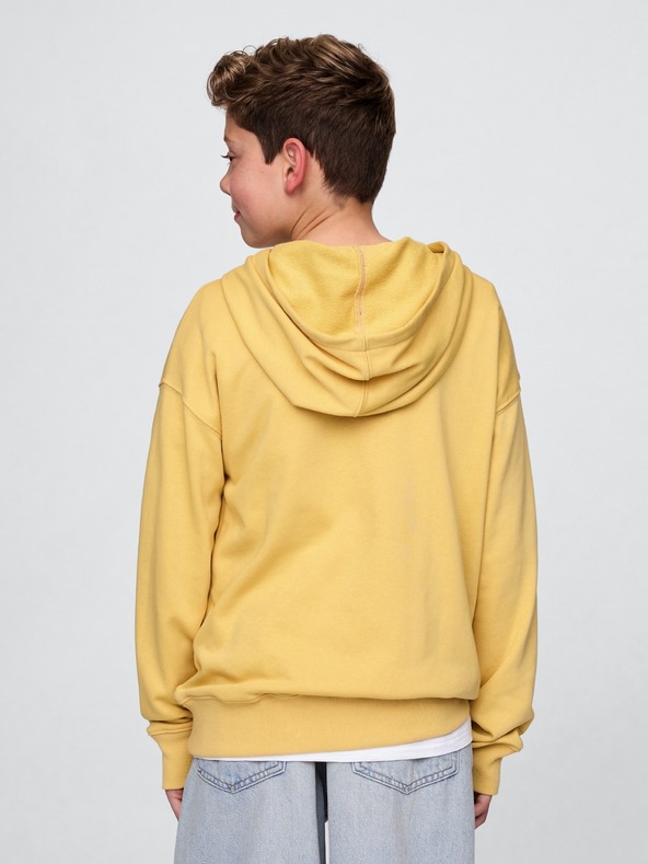GAP Detská mikina s logom a fleece GAP