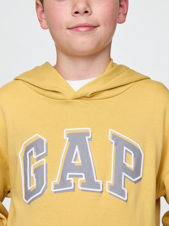 GAP Detská mikina s logom a fleece GAP