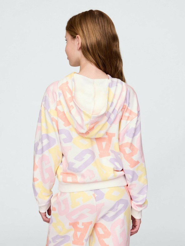 GAP Detská mikina s logom a fleece GAP