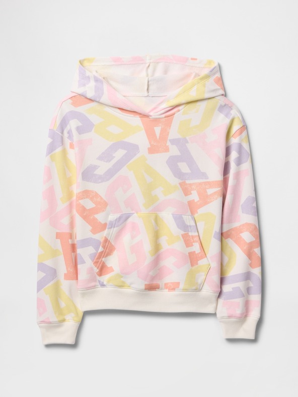 GAP Detská mikina s logom a fleece GAP