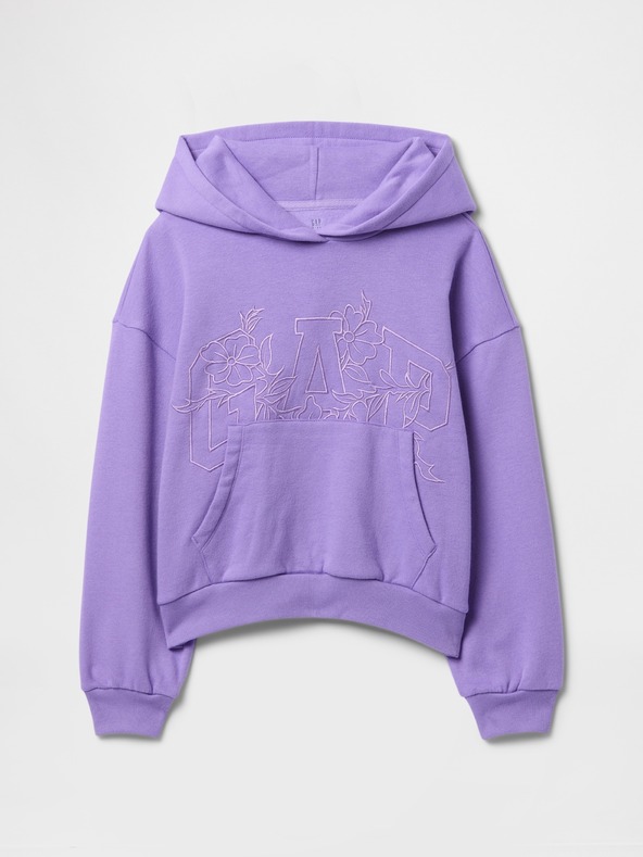 GAP Detská mikina s logom a fleece GAP